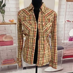True Religion Plaid Shirt Size- Small